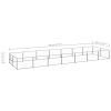 Dog Kennel Silver 150.7 ft¬≤ Steel